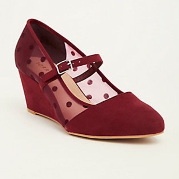 Torrid Shoes - Polka Dot Mesh Mini Wedges (Wide Width)
